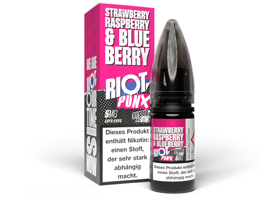 Riot Squad - PUNX - Strawberry, Raspberry & Blueberry - Hybrid Nikotinsalz Liquid 5 mg/ml