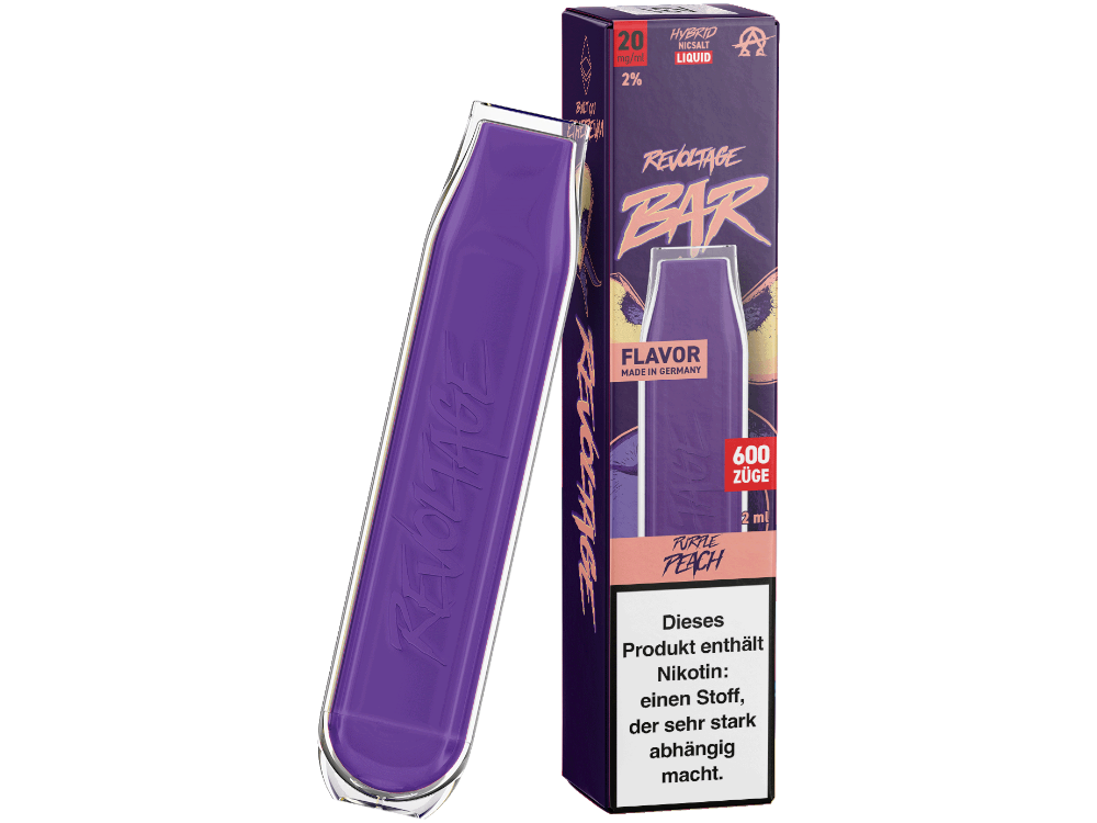 Revoltage - Bar Einweg E-Zigarette - Purple Peach 20 mg/ml