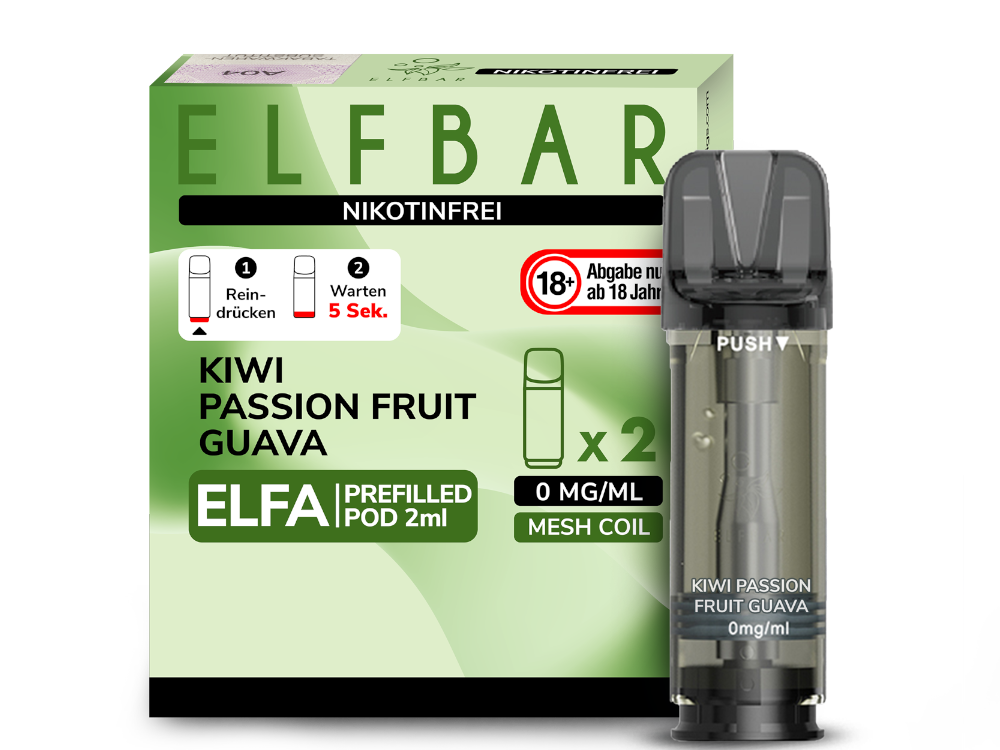 Elfbar Elfa Pod 20 mg/ml und 0 mg/ml – 2 Stück pro Packung, verschiedene Geschmacksrichtungen