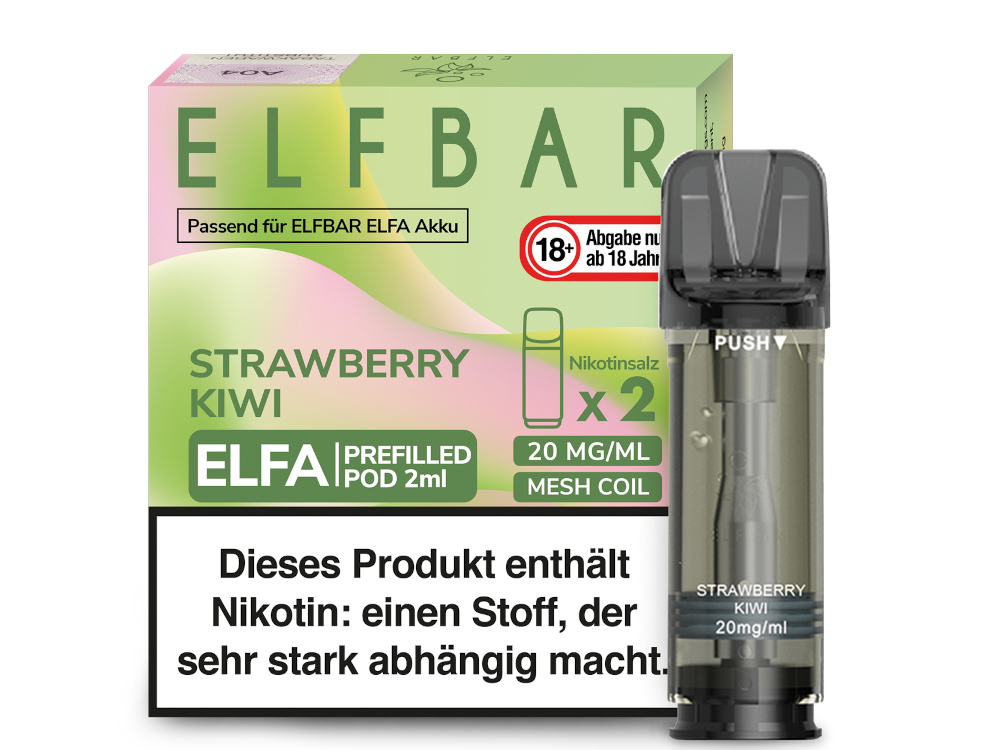 Elfbar Elfa Pod 20 mg/ml und 0 mg/ml – 2 Stück pro Packung, verschiedene Geschmacksrichtungen