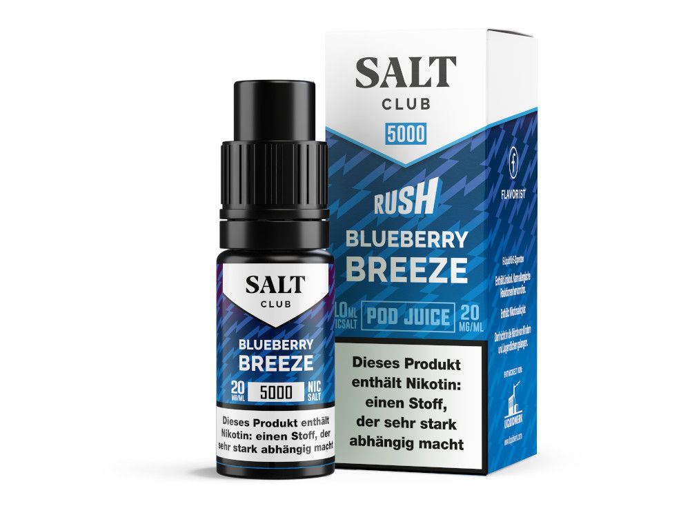 Salt Club - 5000 - Blueberry Breeze Nikotinsalz Liquid 20 mg/ml