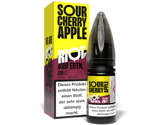 Riot Squad - BAR EDTN. - Sour Cherry Apple - Nikotinsalz Liquid 20 mg/ml