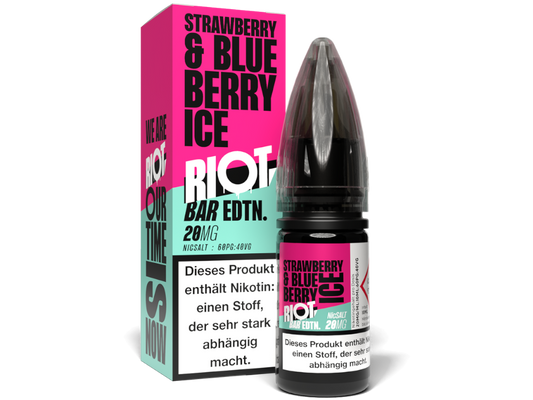 Riot Squad - BAR EDTN. - Strawberry Blueberry Ice - Nikotinsalz Liquid 20 mg/ml