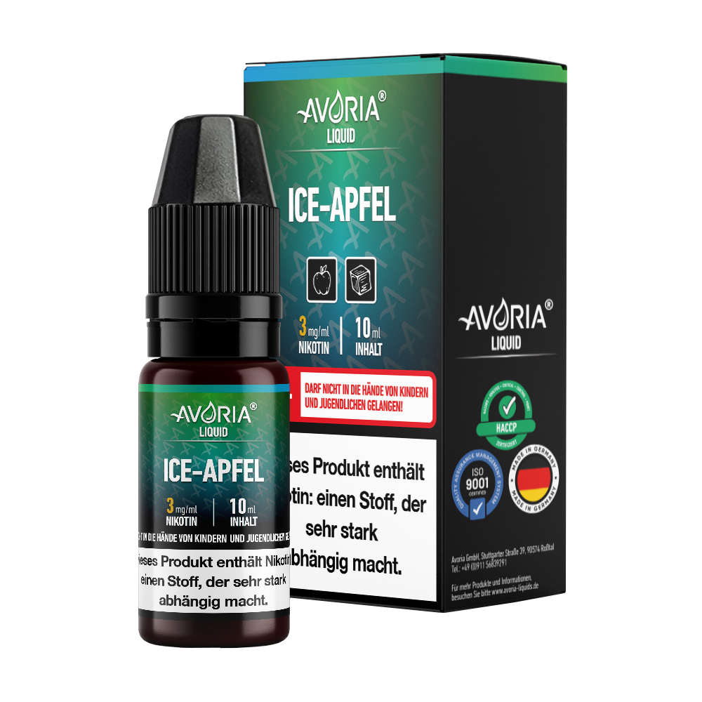 Avoria E-Zigaretten Liquid mit verschiedenen Geschmacksrichtungen und Nikotinstärken