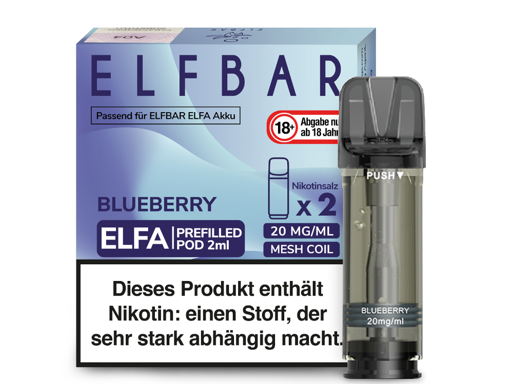 Elfbar Elfa Pod 20 mg/ml und 0 mg/ml – 2 Stück pro Packung, verschiedene Geschmacksrichtungen