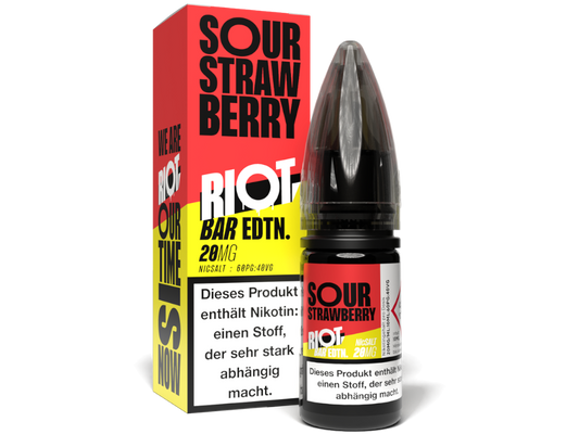 Riot Squad - BAR EDTN. - Sour Strawberry - Nikotinsalz Liquid 20 mg/ml