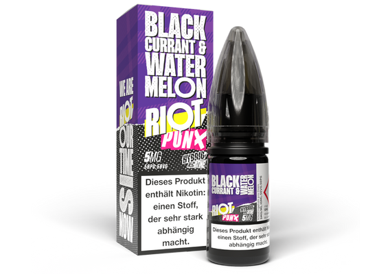 Riot Squad - PUNX - Blackcurrant & Watermelon - Hybrid Nikotinsalz Liquid 5 mg/ml