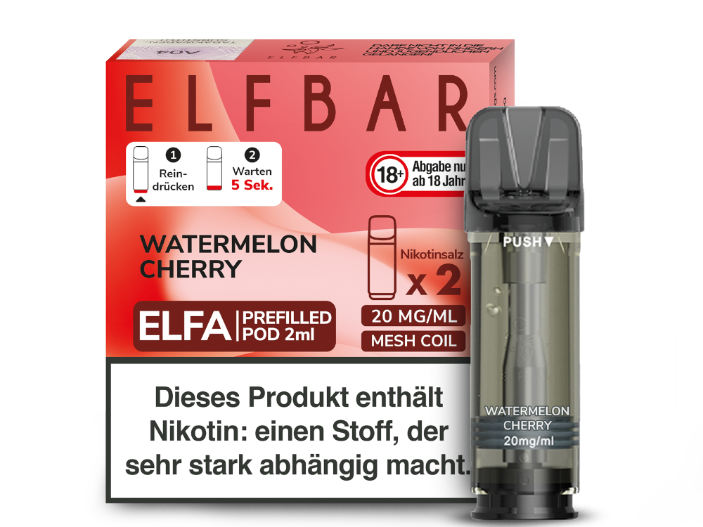 Elfbar Elfa Pod 20 mg/ml und 0 mg/ml – 2 Stück pro Packung, verschiedene Geschmacksrichtungen