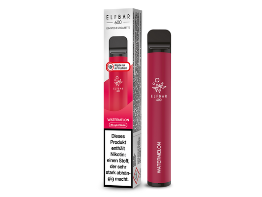 Elfbar 600 Einweg E-Zigarette mit 20 mg/ml Nikotin in verschiedenen Geschmacksrichtungen