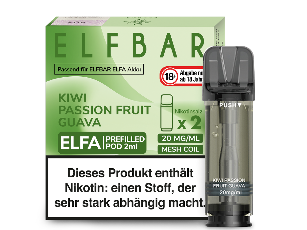 Elfbar Elfa Pod 20 mg/ml und 0 mg/ml – 2 Stück pro Packung, verschiedene Geschmacksrichtungen