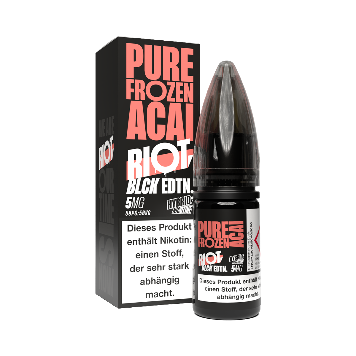 Riot Squad - BLCK Edition - Pure Frozen Acai - Hybrid Nikotinsalz Liquid 5 mg/ml