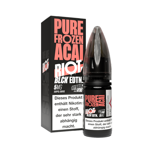 Riot Squad - BLCK Edition - Pure Frozen Acai - Hybrid Nikotinsalz Liquid 5 mg/ml