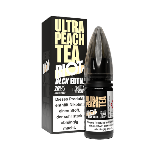 Riot Squad - BLCK Edition - Ultra Peach Tea - Hybrid Nikotinsalz Liquid 10 mg/ml