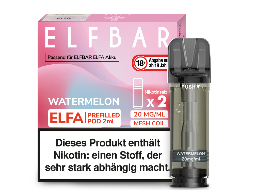 Elfbar Elfa Pod 20 mg/ml und 0 mg/ml – 2 Stück pro Packung, verschiedene Geschmacksrichtungen
