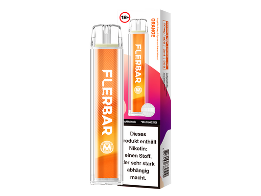 Flerbar - M Einweg E-Zigarette - Orange 20 mg/ml
