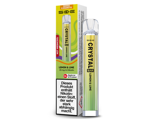 SKE - Crystal Bar Einweg E-Zigarette - Lemon & Lime 20 mg/ml