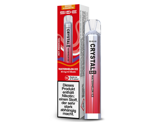 SKE - Crystal Bar Einweg E-Zigarette - Watermelon Ice 20 mg/ml