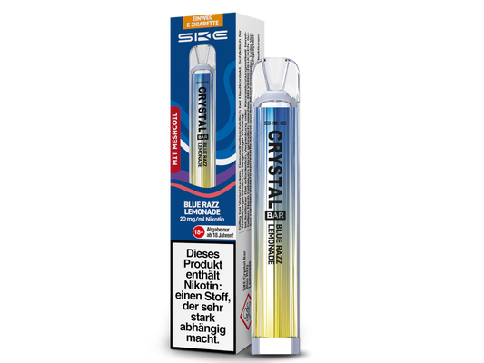 SKE - Crystal Bar Einweg E-Zigarette - Blue Razz Lemonade 20 mg/ml