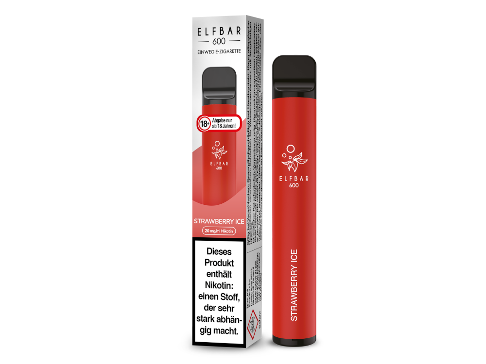 Elfbar 600 Einweg E-Zigarette mit 20 mg/ml Nikotin in verschiedenen Geschmacksrichtungen