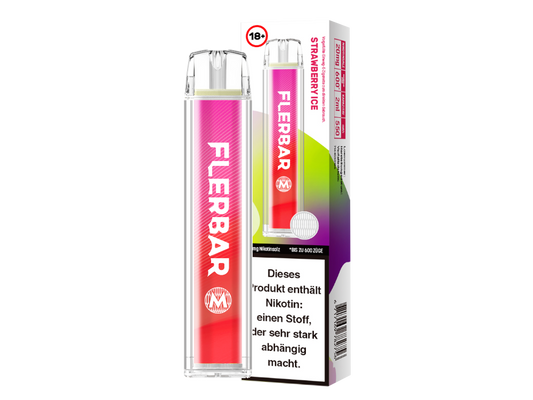 Flerbar - M Einweg E-Zigarette - Strawberry Ice 20 mg/ml