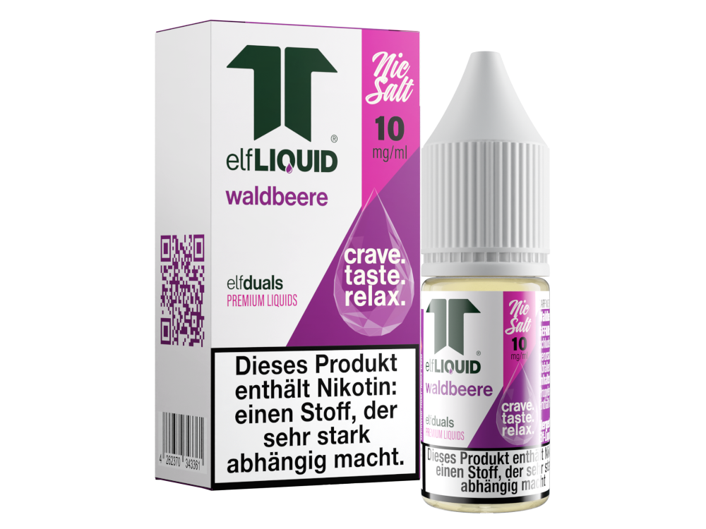 Elf-Liquid Dual Nikotinsalz Liquid mit Blutorange-Kaktus, Granatapfel-Basilikum, Kokos-Ananas & Waldbeere