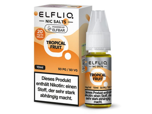 ELFLIQ - Nikotinsalz Liquid with Tropical Fruit, Menthol, Mix Berries & Various Flavors