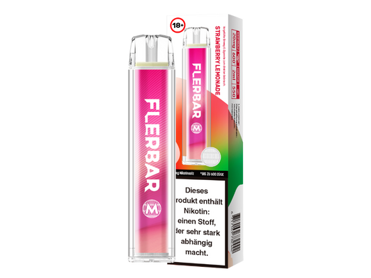 Flerbar - M Einweg E-Zigarette - Strawberry Lemonade 20 mg/ml