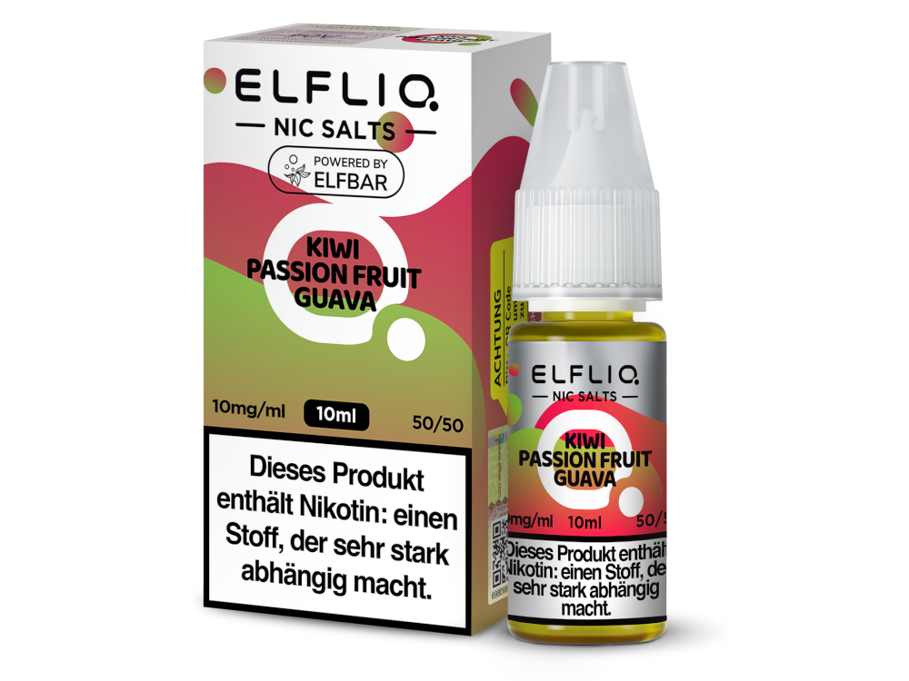 ELFLIQ - Nikotinsalz Liquid with Tropical Fruit, Menthol, Mix Berries & Various Flavors