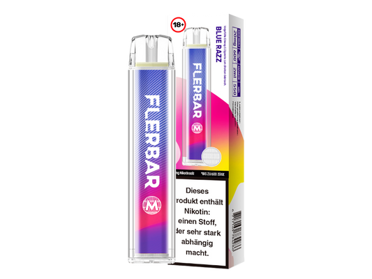 Flerbar - M Einweg E-Zigarette - Blue Razz 20 mg/ml