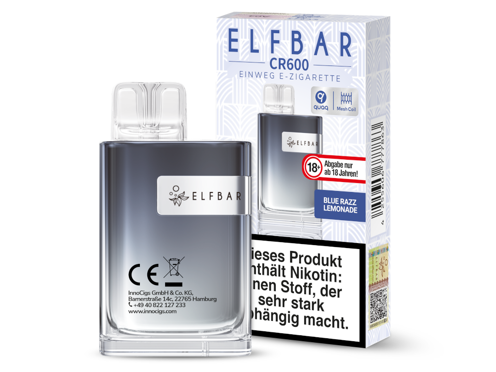 Elfbar CR600 Einweg E-Zigarette 20 mg/ml – Fruchtige und erfrischende Aromen
