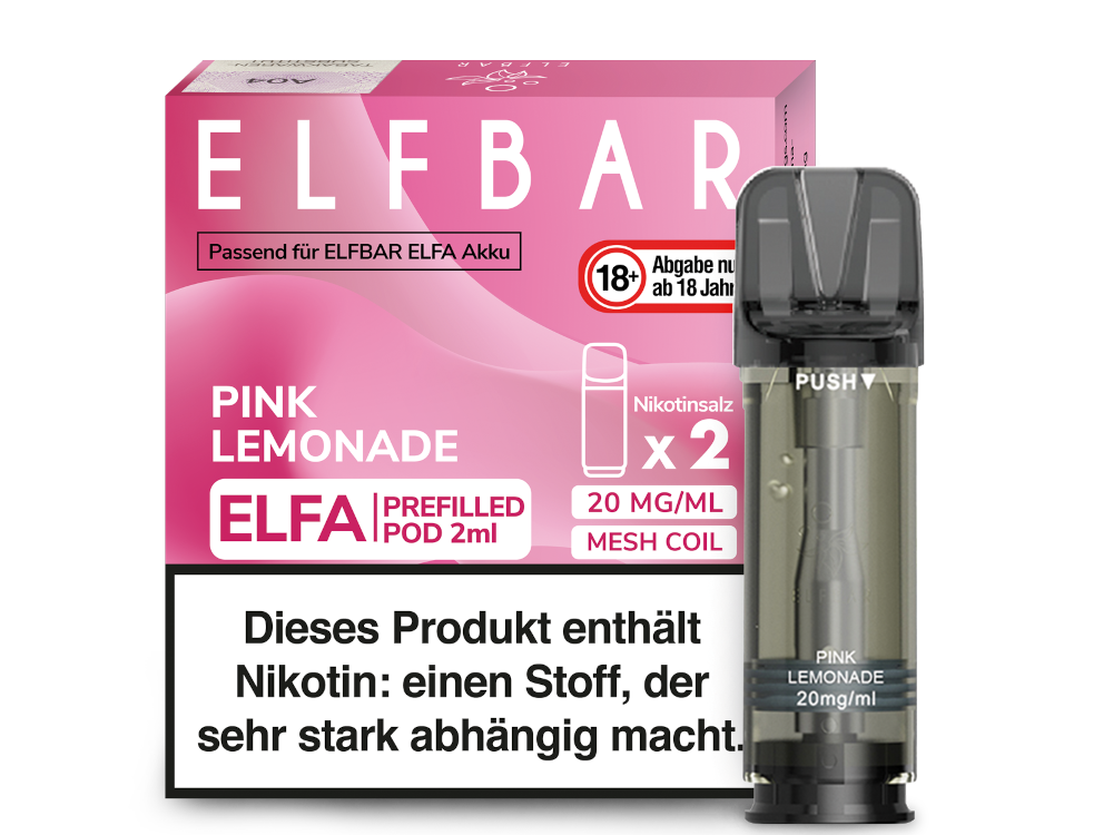 Elfbar Elfa Pod 20 mg/ml und 0 mg/ml – 2 Stück pro Packung, verschiedene Geschmacksrichtungen
