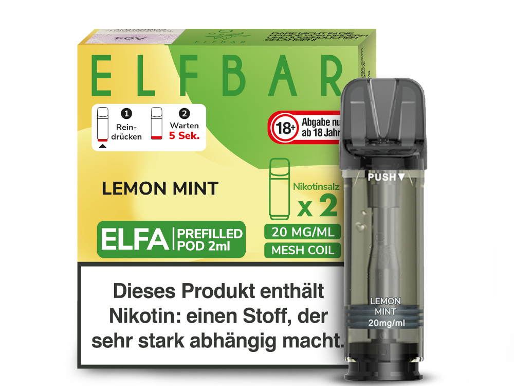 Elfbar Elfa Pod 20 mg/ml und 0 mg/ml – 2 Stück pro Packung, verschiedene Geschmacksrichtungen