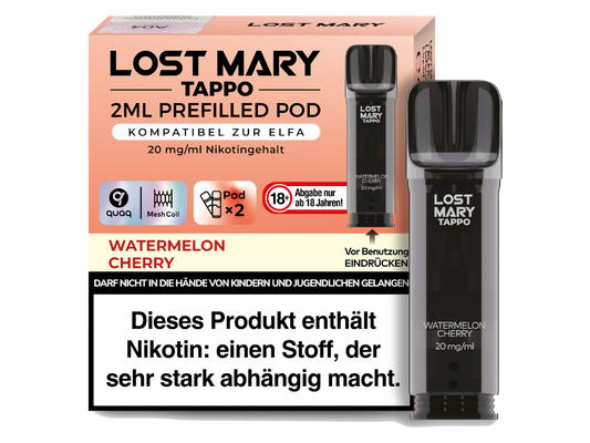 Lost Mary - Tappo Pod 20 mg/ml, 2 Stück pro Packung, verschiedene Geschmacksrichtungen