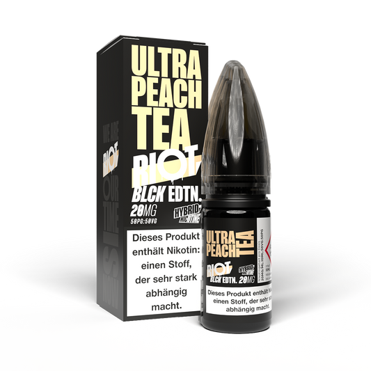 Riot Squad - BLCK Edition - Ultra Peach Tea - Hybrid Nikotinsalz Liquid 20 mg/ml
