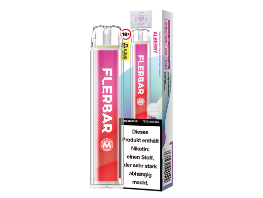 Flerbar - M Einweg E-Zigarette - Alberry 20 mg/ml