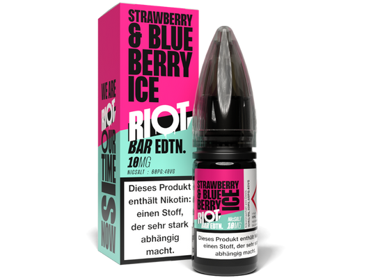 Riot Squad - BAR EDTN. - Strawberry Blueberry Ice - Nikotinsalz Liquid 10 mg/ml