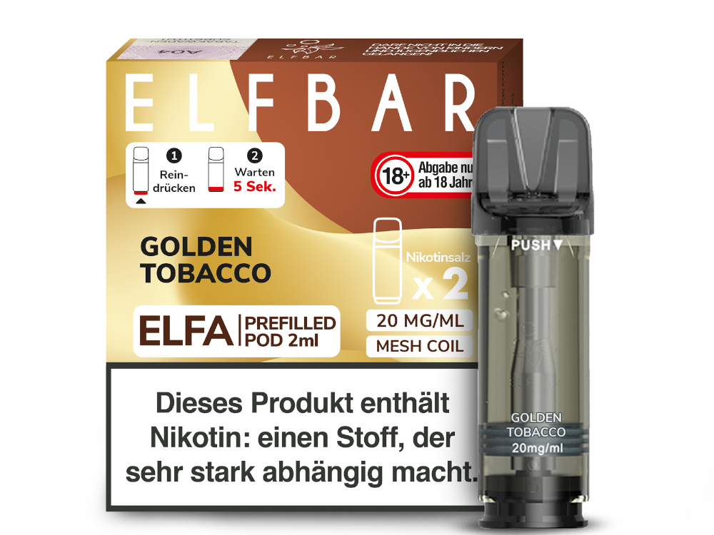 Elfbar Elfa Pod 20 mg/ml und 0 mg/ml – 2 Stück pro Packung, verschiedene Geschmacksrichtungen