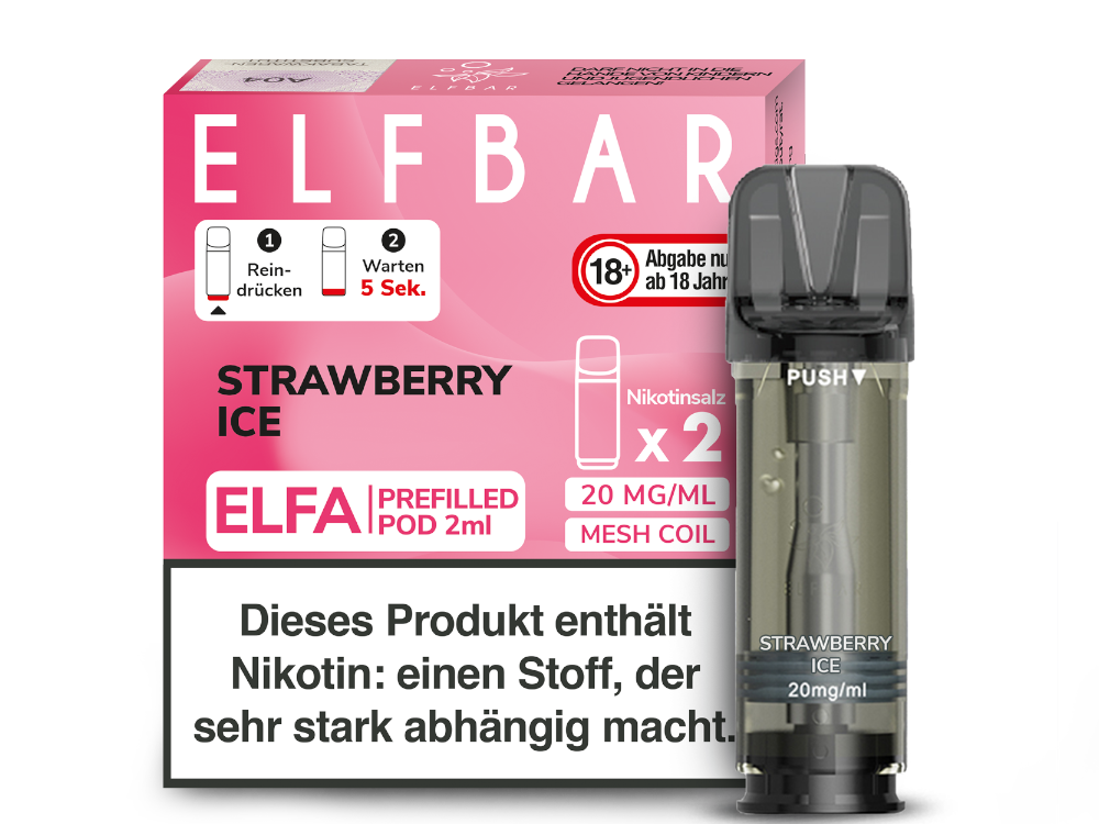Elfbar Elfa Pod 20 mg/ml und 0 mg/ml – 2 Stück pro Packung, verschiedene Geschmacksrichtungen