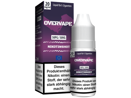Overvape - 10 ml Nikotin Shot 50PG/50VG 20 mg/ml